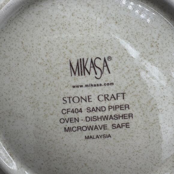 Mikasa Stone Craft Sand Piper Bowls Set of 3 8.5" CF404 Oven Microwave Safe - Picture 2 of 11